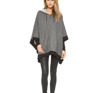 Soft Joie Orynn B Hooded Poncho Cape Heather Charcoal Size M/L NWT